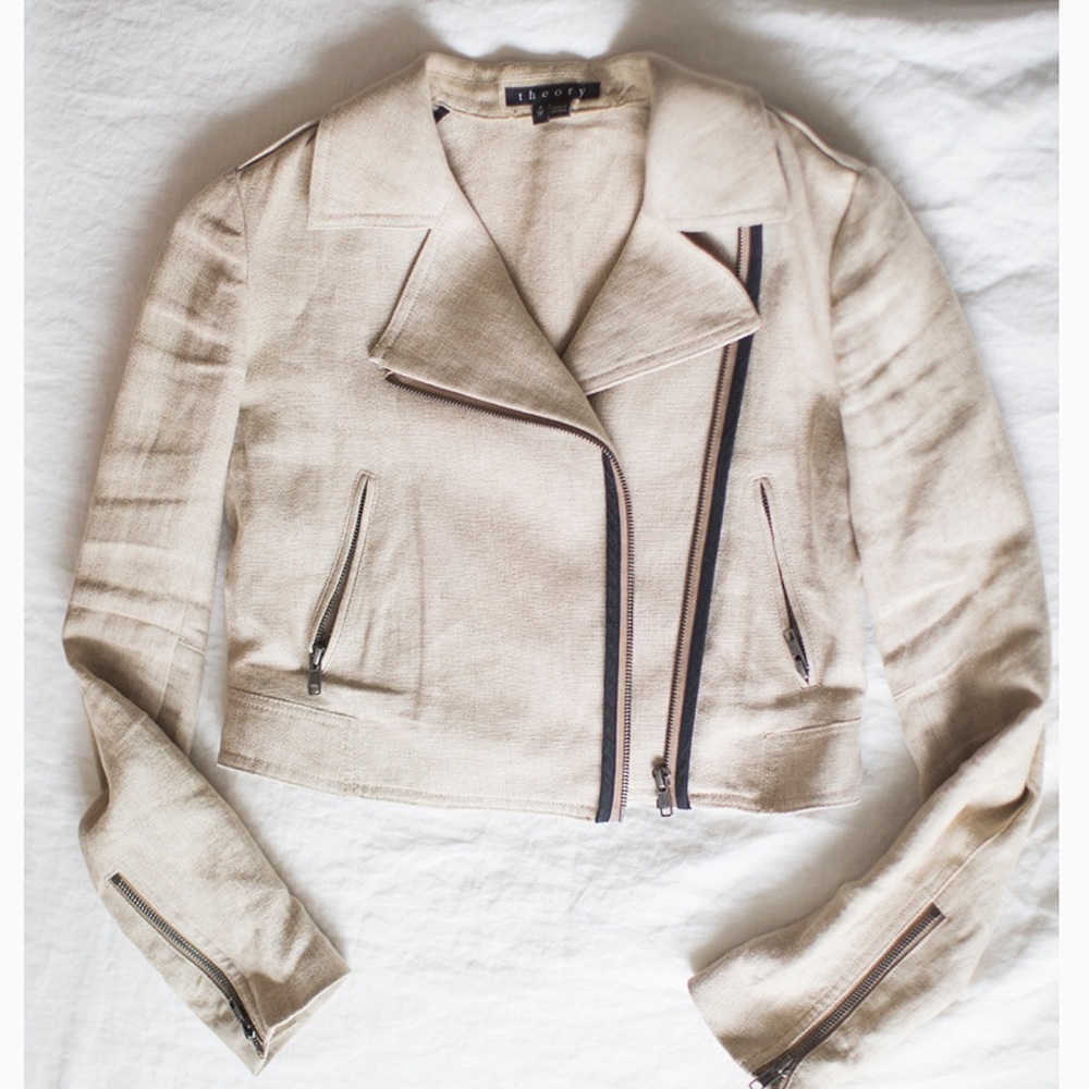 Theory Linen Crop Jacket